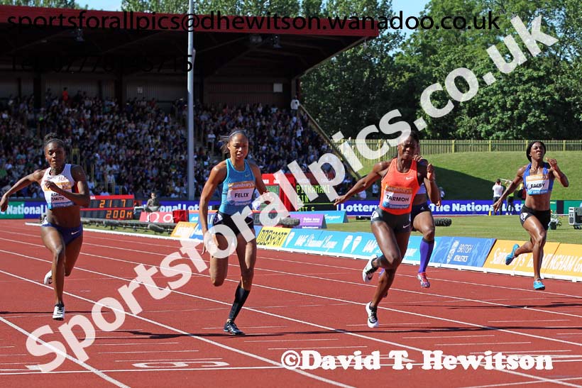 Womens 200 metres, IAAF Diamond League, Birmingham. Photo: David T. Hewitson/Sports for All Pics